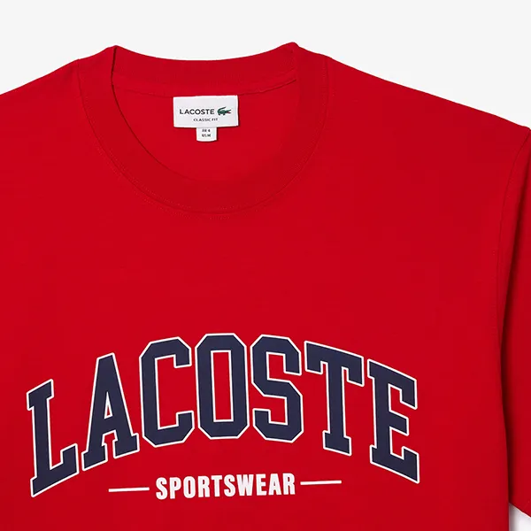 Áo Thun Nam Lacoste TH6565 51 240 Tshirt Màu Đỏ Size 4