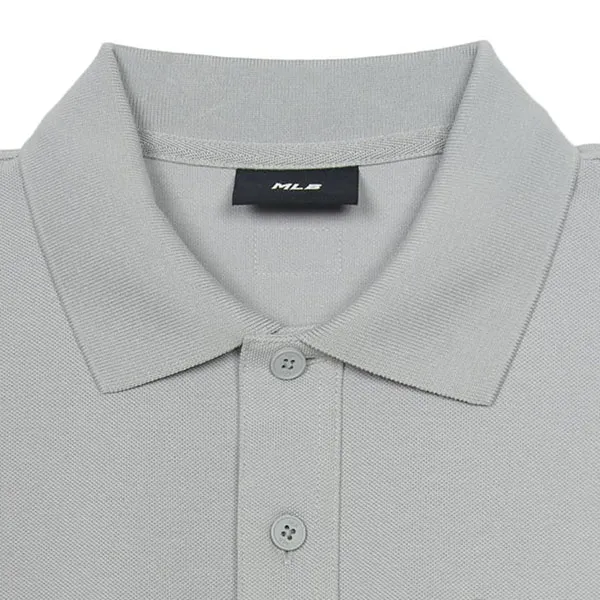 Áo Polo Nam MLB Basic Coopers Logo Overfit Collar T-Shirt New York Yankees 3APQB0353-50GRL Màu Xám Size S