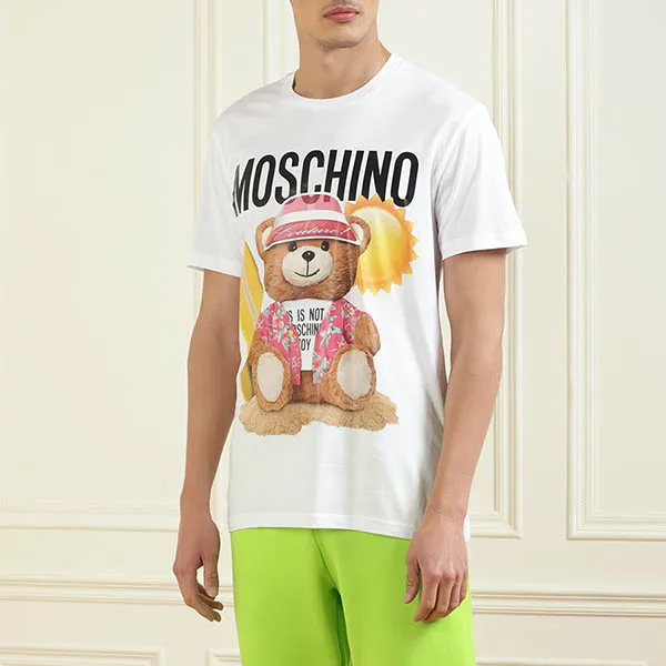 Áo Thun Nam Moschino Couture 0104027354S22004 White TShirt Màu Trắng Size XXS