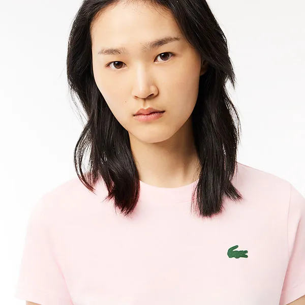 Áo Thun Nữ Lacoste Women's Ultra Dry Technical Cotton T-Shirt TF9246 51 T03 Màu Hồng Size 36