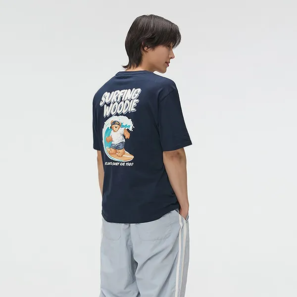 Áo Thun Spao Tshirt SPRPF24C54 Màu Xanh Navy