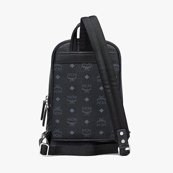 Balo MCM Aren Sling Bag in Visetos MMLBSKC01BK001 Màu Đen