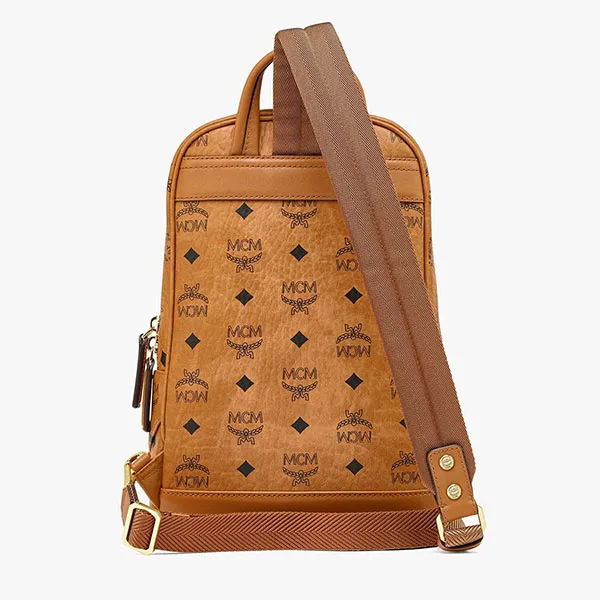 Balo MCM Aren Sling Bag in Visetos MMLBSKC01CO001 Màu Nâu