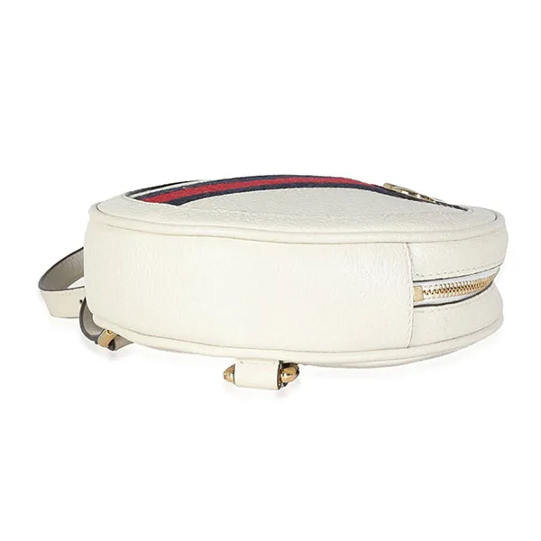 Balo Nữ Gucci White Calfskin Ophidia Mini Round Backpack Màu Trắng - Túi xách - Vua Hàng Hiệu