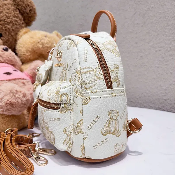 Balo Nữ Guoo Bear Gấu TN1325 Màu Trắng