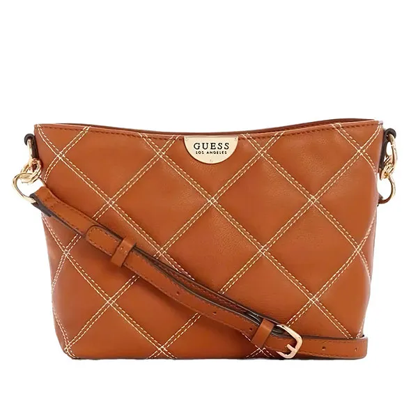 Túi Đeo Chéo Nữ Guess Boonville Crossbody Bag Màu Nâu - Túi xách - Vua Hàng Hiệu
