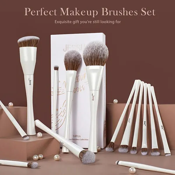 Bộ Cọ Trang Điểm Jessup Makeup Brushes Premium Synthetic Foundation Concealer Powder Eyeshadow Blending Brush Set 14 Cây - Trang điểm - Vua Hàng Hiệu