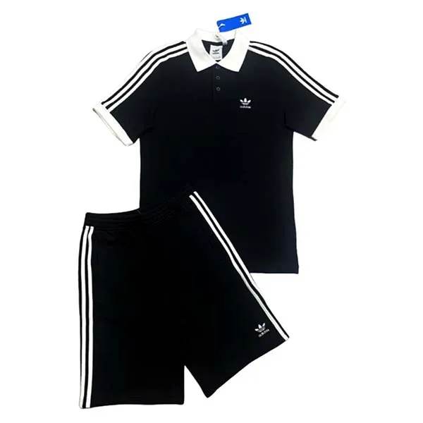 Bộ Quần Áo Cộc Tay Nam Adidas Originals Black 3-Stripes Màu Đen Size S (Form Âu) - Thời trang - Vua Hàng Hiệu