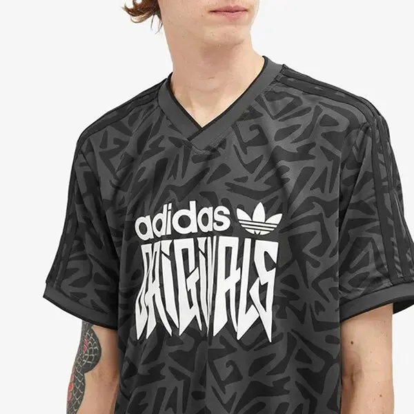 Bộ Quần Áo Cộc Tay Nam Adidas Tee Originals New Full Poly Màu Đen Họa Tiết Size XS (Form Âu)