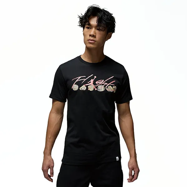 Bộ Quần Áo Cộc Tay Nam Nike Jordan Flight Essentials FN5967-010/FN5842-010 Màu Đen Size S