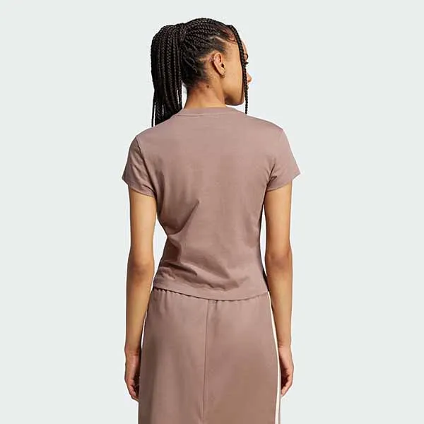 Bộ Quần Áo Cộc Tay Nữ Adidas Essentials JC8972 JD0790 Màu Nâu Size XS (Form Âu)