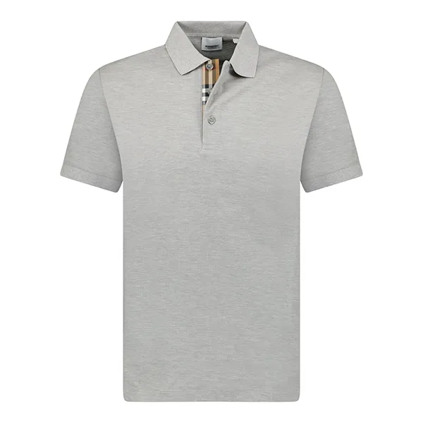 Áo Polo Nam Burberry Hartford Check Placket Polo Grey Màu Xám Size S - Thời trang - Vua Hàng Hiệu