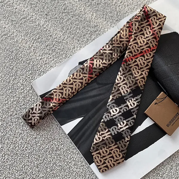 Cà Vạt Nam Burberry 80482581 Màu Nâu Đen
