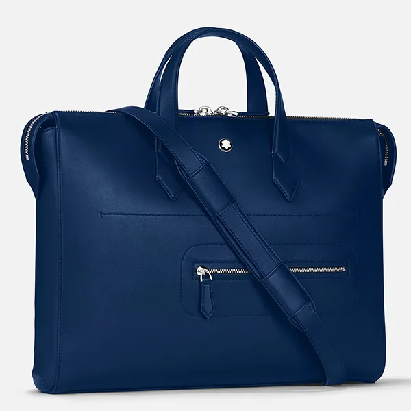 Cặp Xách Tay Nam Montblanc Meisterstuck Selection Soft Thin Document Case Màu Xanh Đậm