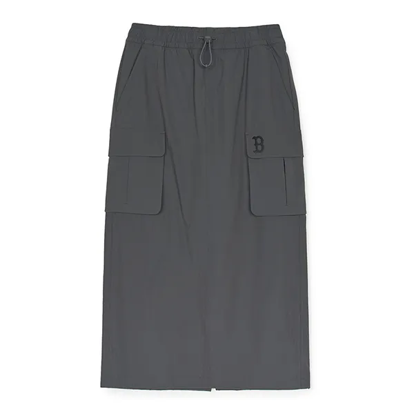 Chân Váy MLB Basic Gorpcore Ripstop Cargo Mini Skirt Boston Red Sox 3FSKB0253-43CGD Màu Xám Đậm