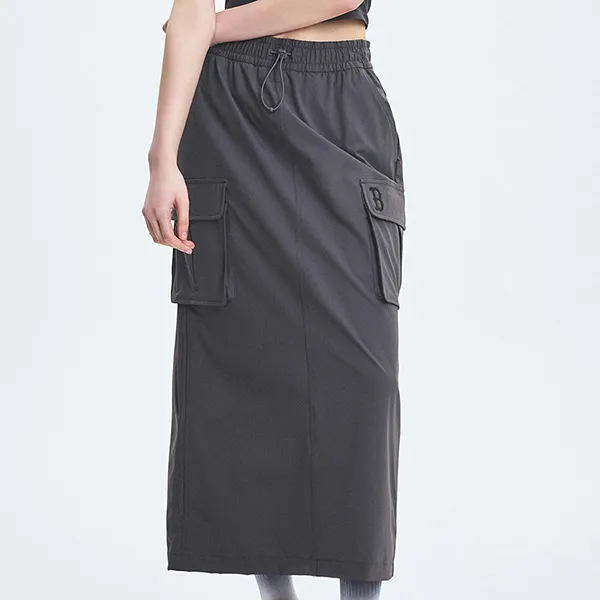 Chân Váy MLB Basic Gorpcore Ripstop Cargo Mini Skirt Boston Red Sox 3FSKB0253-43CGD Màu Xám Đậm