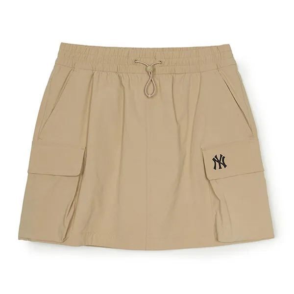 Chân Váy MLB Basic Gorpcore Ripstop Cargo Mini Skirt New York Yankees 3FSKB0153-50SAS Màu Vàng Cát Size S