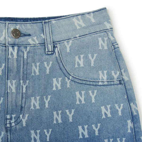 Chân Váy Nữ MLB Classic Monogram Gradient Print Denim Skirt 3FDSM0253-50INS Màu Xanh Navy