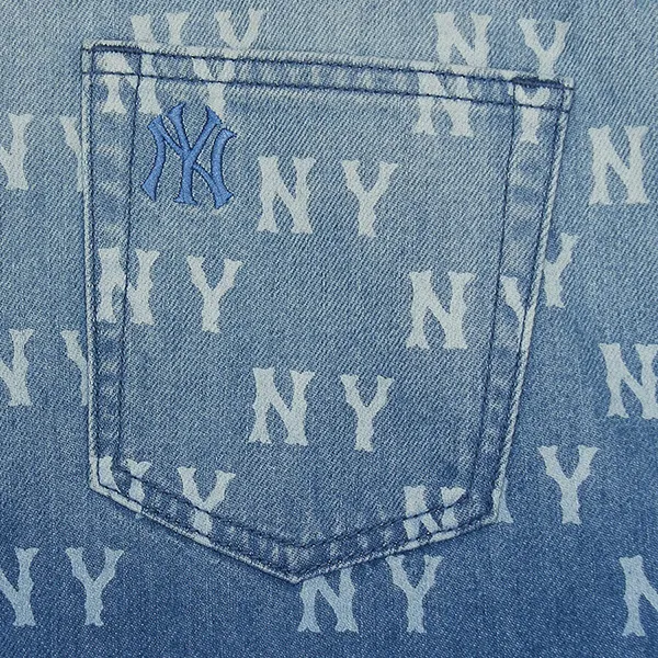 Chân Váy Nữ MLB Classic Monogram Gradient Print Denim Skirt 3FDSM0253-50INS Màu Xanh Navy