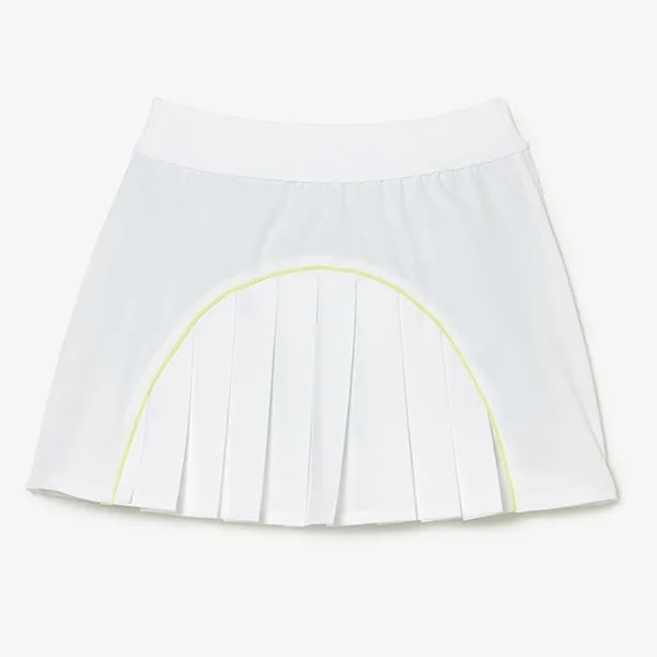Chân Váy Nữ Lacoste Tennis Skirt With Pleat At The Back And Contrasting Shorts JF1035 51 PI2 Màu Trắng Size 38