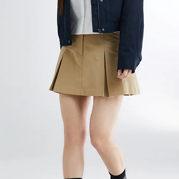 Chân Váy Xếp Ly Nữ Spao SPWHE23G11 Màu Be Size S