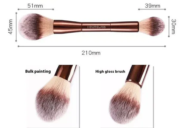 Cọ Trang Điểm Hourglass Double Ended Veil Powder Brush Màu Nâu - Trang điểm - Vua Hàng Hiệu