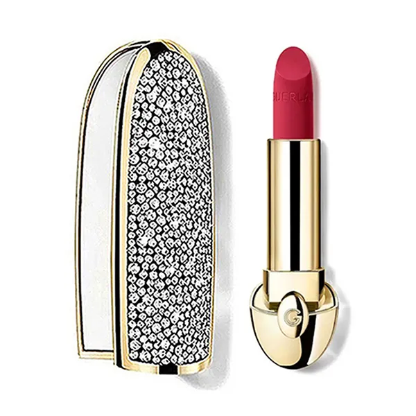 Combo Vỏ Son + Son Guerlain Rouge G Velvet Refill 772 Le Rose Bourbon Màu Hồng Dâu