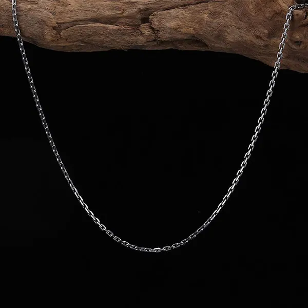Dây Chuyền Nam Lili Jewelry Bạc Thái Chuỗi Sợi Mảnh Nhỏ Bolt Độ Dày 3mm LILI_943526 Màu Bạc Size 45cm
