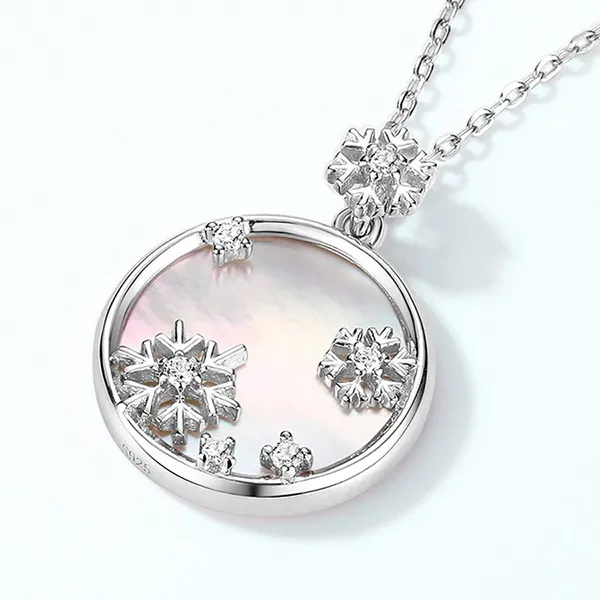 Dây Chuyền Nữ Lili Jewelry Đính Đá CZ Bông Tuyết LILI_879669 Màu Bạc