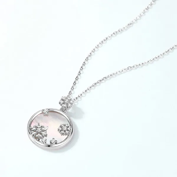 Dây Chuyền Nữ Lili Jewelry Đính Đá CZ Bông Tuyết LILI_879669 Màu Bạc