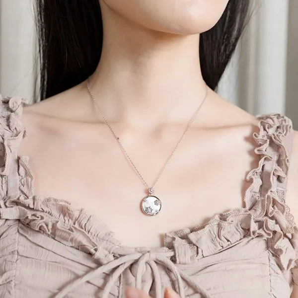 Dây Chuyền Nữ Lili Jewelry Đính Đá CZ Bông Tuyết LILI_879669 Màu Bạc