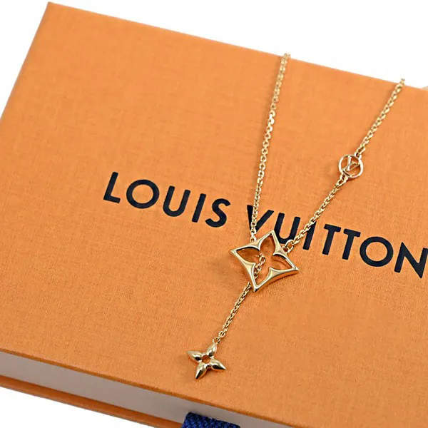 Dây Chuyền Nữ Louis Vuitton LV Flowergram Necklace M01234 Màu Vàng