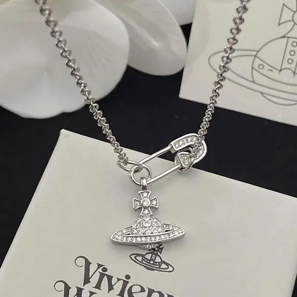 Dây Chuyền Nữ Vivienne Westwood Lucrece Pendant Necklace Silver Màu Bạc - Trang sức - Vua Hàng Hiệu