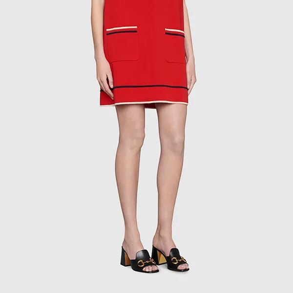Dép Cao Gót Nữ Gucci Women's Sandal With Horsebit ‎655412-BKO00-1000 Màu Đen Size 35 - Dép - Vua Hàng Hiệu