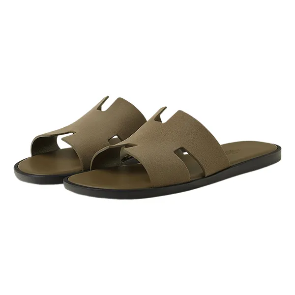 Dép Hermès Izmir Sandal H192568ZHV1410 Màu Xanh Olive - Dép - Vua Hàng Hiệu