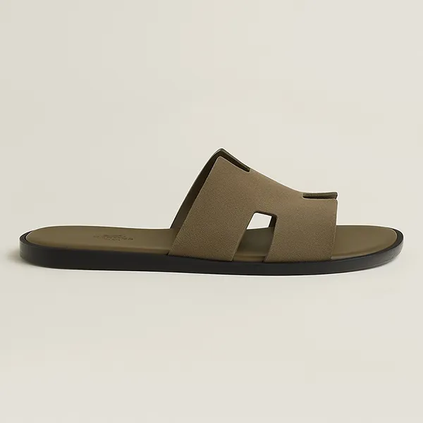 Dép Hermès Izmir Sandal H192568ZHV1410 Màu Xanh Olive - Dép - Vua Hàng Hiệu