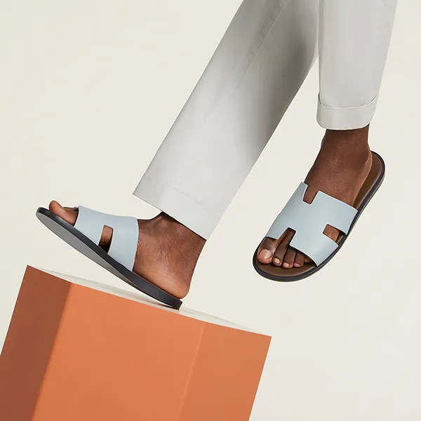 Dép Hermès Izmir Sandal H221824ZH6M390 Màu Xanh Da Trời - Dép - Vua Hàng Hiệu