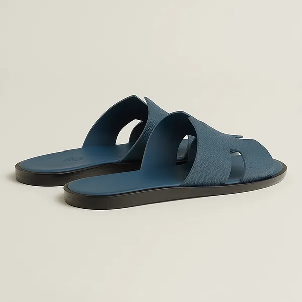 Dép Hermès Izmir Sandal H221824ZHBT390 Màu Xanh Biển 39.5 - Dép - Vua Hàng Hiệu
