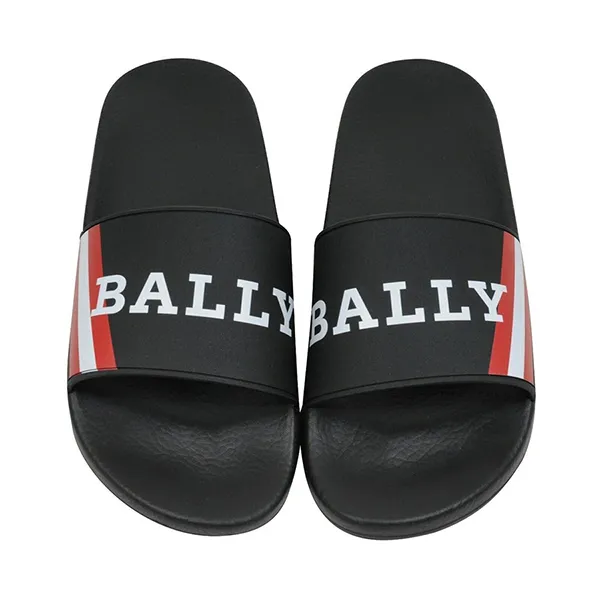 Dép Nam Bally Striped Logo Pool Slides Sandals Màu Đen Size 41 - Dép - Vua Hàng Hiệu