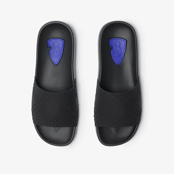 Dép Nam Burberry Dive Slide Check Màu Đen Size 39 - Dép - Vua Hàng Hiệu