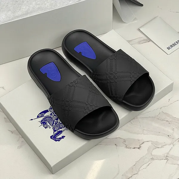 Dép Nam Burberry Dive Slide Check Màu Đen Size 39 - Dép - Vua Hàng Hiệu