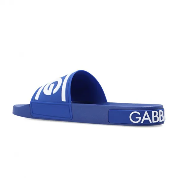 Dép Nam Dolce & Gabbana D&G Ciabatta Slides With Logo CS1991 AQ858-89623 Màu Xanh Blue Size 39 - Dép - Vua Hàng Hiệu