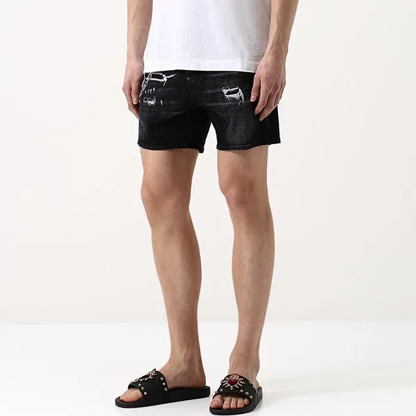 Dép Nam Dolce & Gabbana D&G Rubber And Calfskin Sliders With Heart Patch Màu Đen Size 39