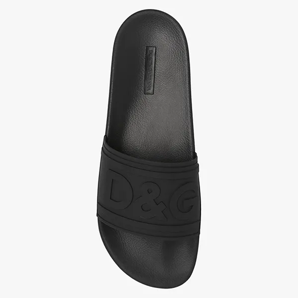 Dép Nam Dolce & Gabbana D&G Rubber CS2072 Màu Đen Size 39