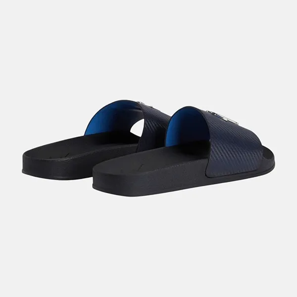 Dép Nam Giuseppe Zanotti Brett Logo Slides RM20071K23 Màu Đen Phối Xanh Navy Size 39 - Dép - Vua Hàng Hiệu