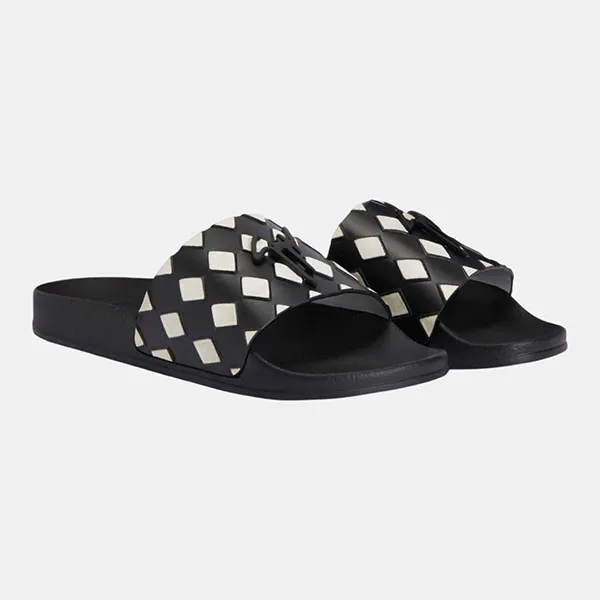 Dép Nam Giuseppe Zanotti Caro Slides RM20071K15 Màu Đen Trắng Size 40