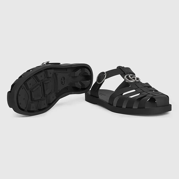 Dép Nam Gucci Men's Double G Mule 812582 J8700 1000 Màu Đen Size 40 N-AD