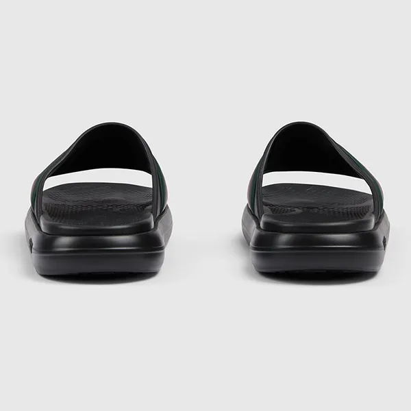 Dép Nam Gucci Men's Web Slide Sandal 780286 J8700 1025 Màu Đen Size 6