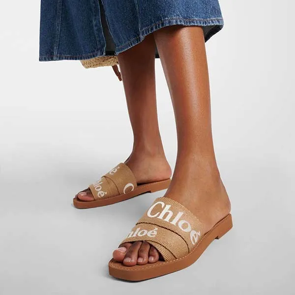 Dép Nữ Chloé Woody Mule Slides Beige Màu Be Size 35 - Dép - Vua Hàng Hiệu