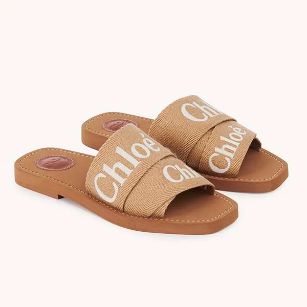 Dép Nữ Chloé Woody Mule Slides Beige Màu Be Size 35 - Dép - Vua Hàng Hiệu